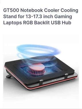 IETS Deftrunk Computer Laptop Cooling Base - Black with Red Accent